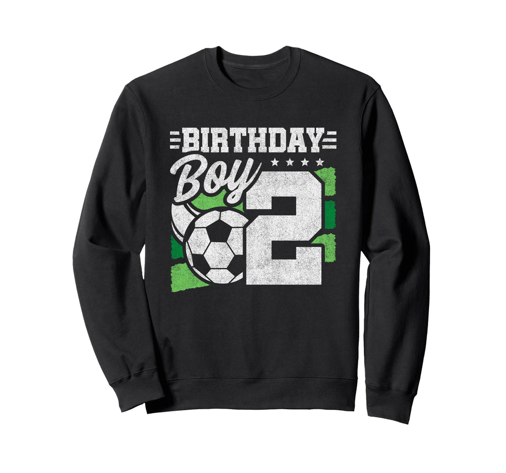 2 Year Old Soccer Birthday 2Nd Sweatshirt - Aesthetic Graphic for Adults