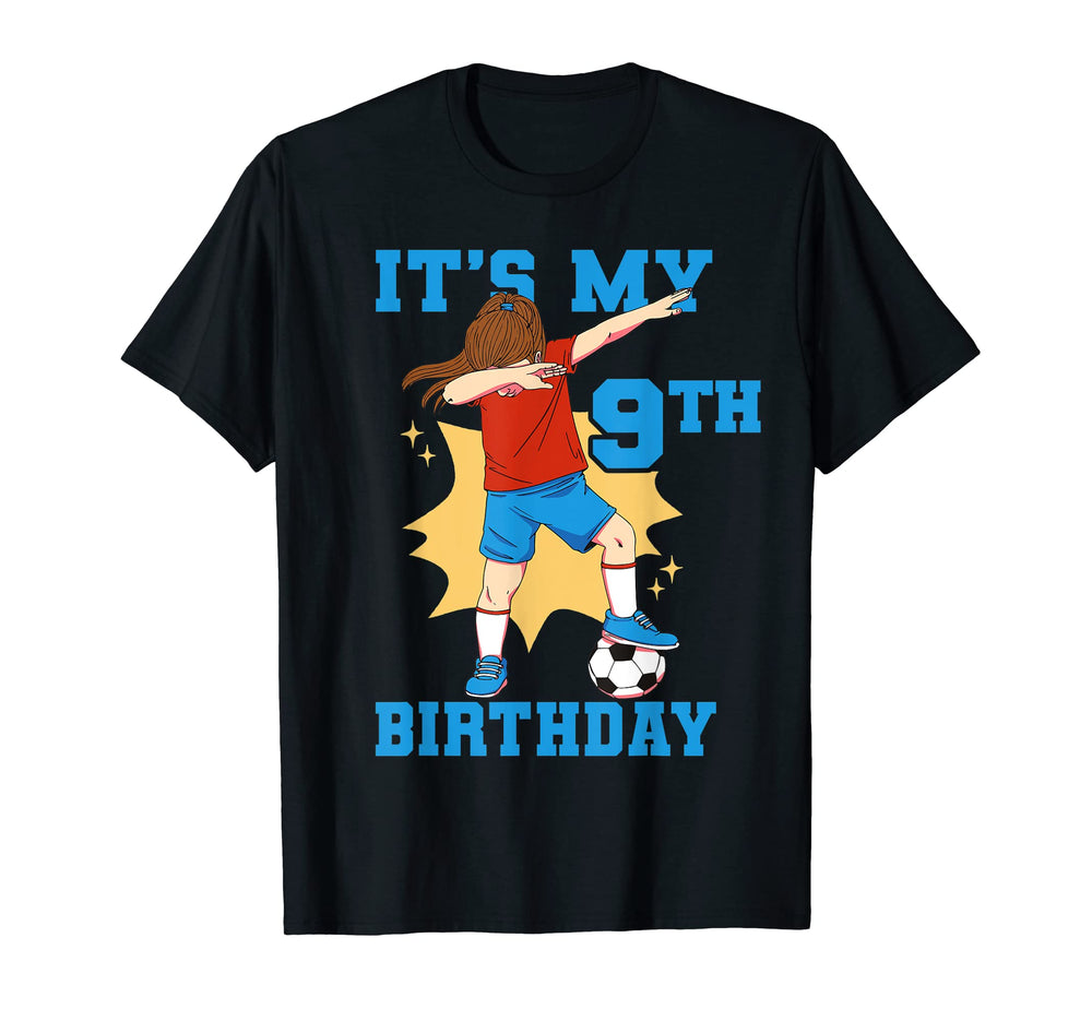 Its My 9Th Birthday Soccer T-Shirt - Unique Graphic Men Women