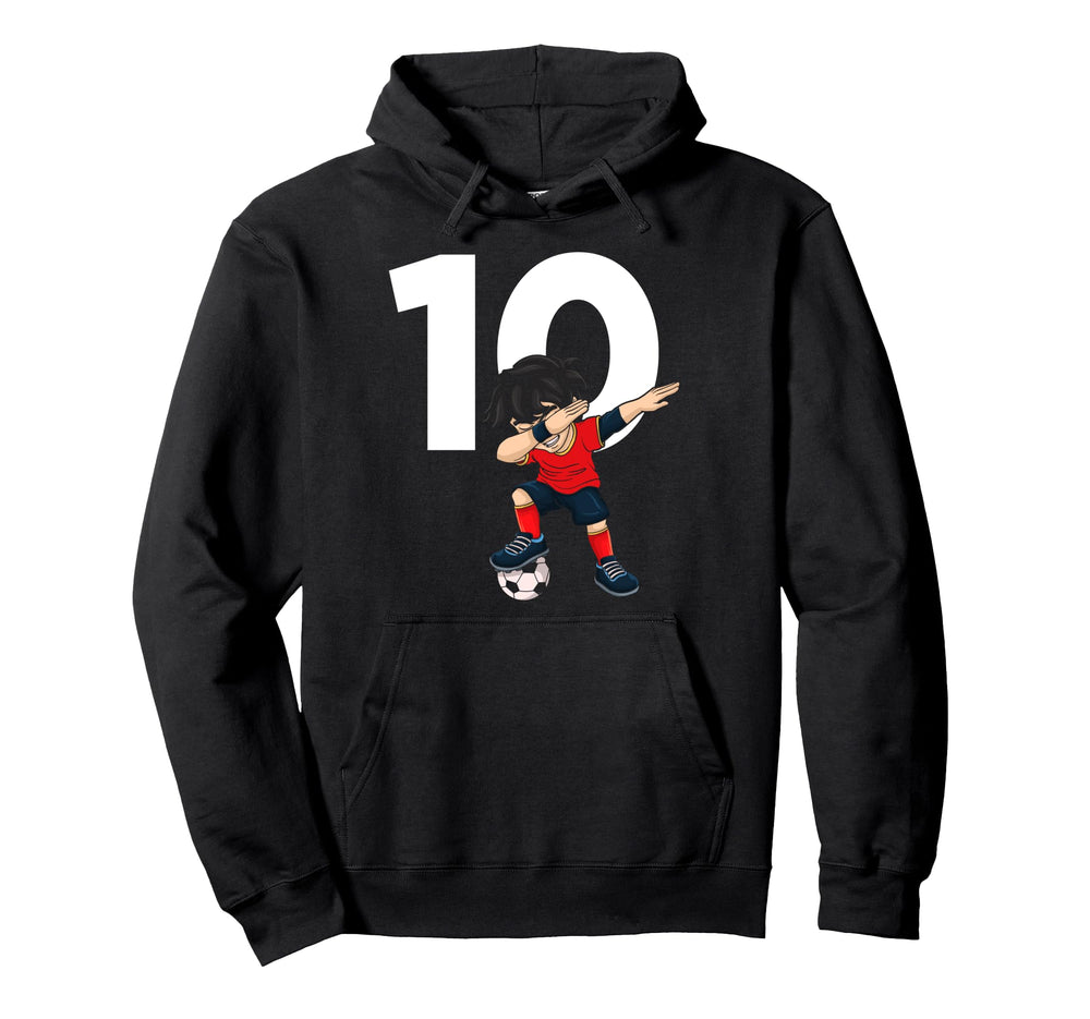 10 Soccer Birthday Gift Soccer Fan Hoodie - Custom Art Print Men Women