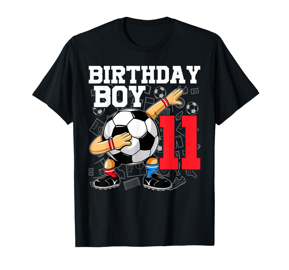 11Th Birthday Football Soccer 11 T-Shirt - Casual Everyday Wear Unisex