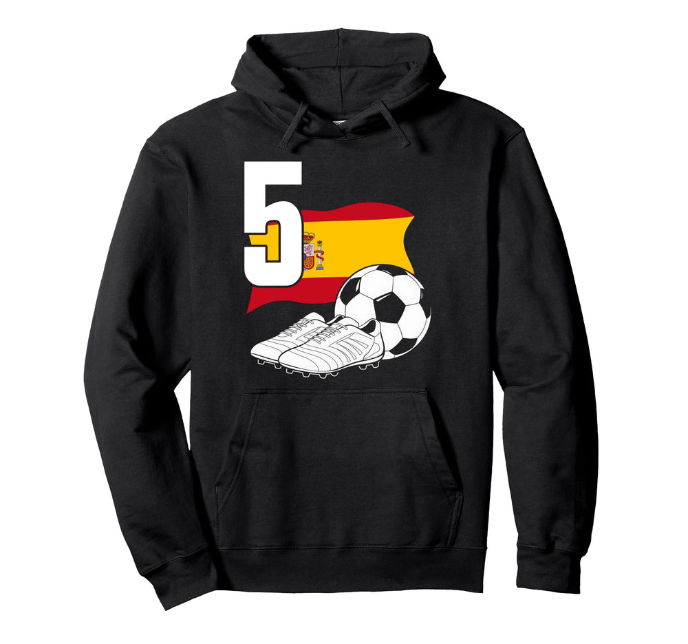 5 Soccer Birthday Gift Soccer Fan Hoodie - Minimalist Print Men Women