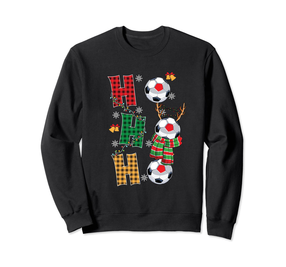 Holiday Sports Soccer Santa Sweatshirt - Minimalist Print Unisex
