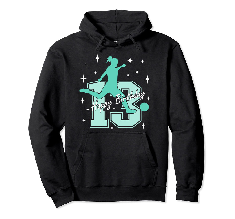 13Th Birthday Soccer Playing Hoodie - Casual Everyday Wear for Adults