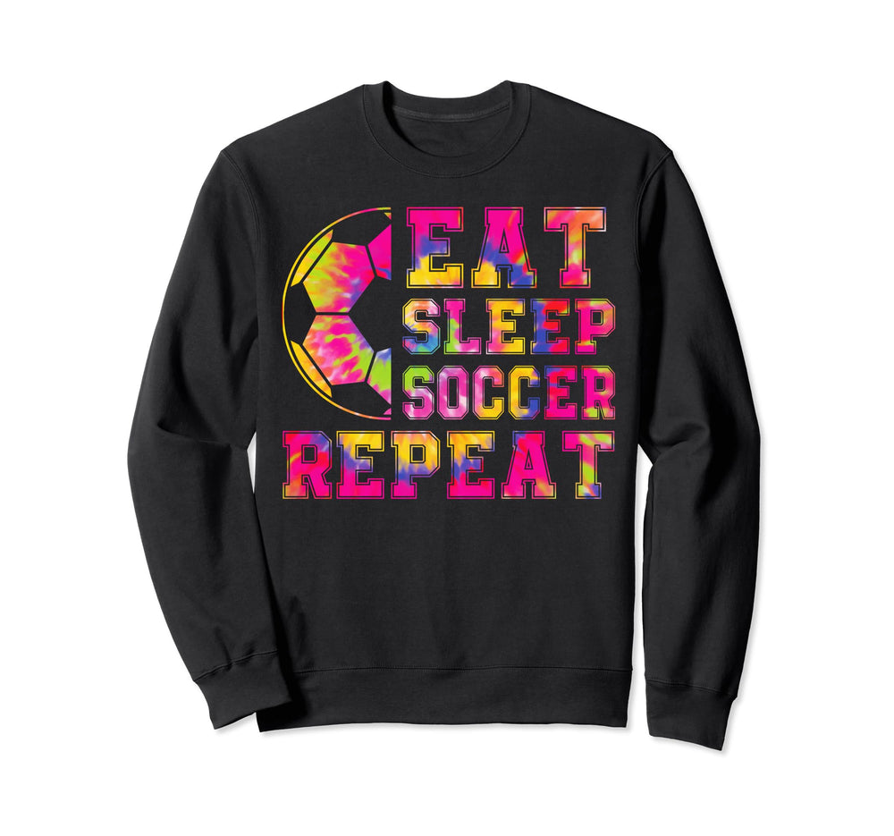 Soccer Eat Sleep Soccer Repeat Teen Sweatshirt - Trendy Graphic Unisex