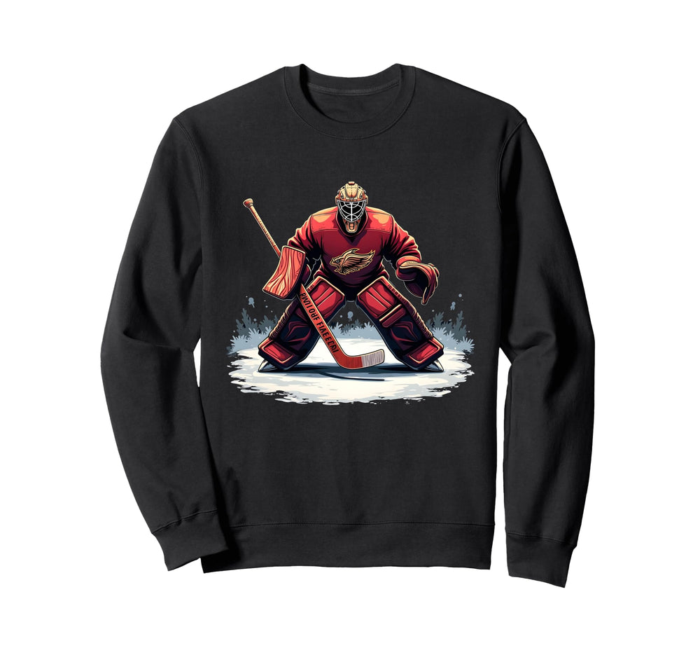 Ice Hockey Player Goalkeeper Ice Sweatshirt - Fun Novelty Design Unisex