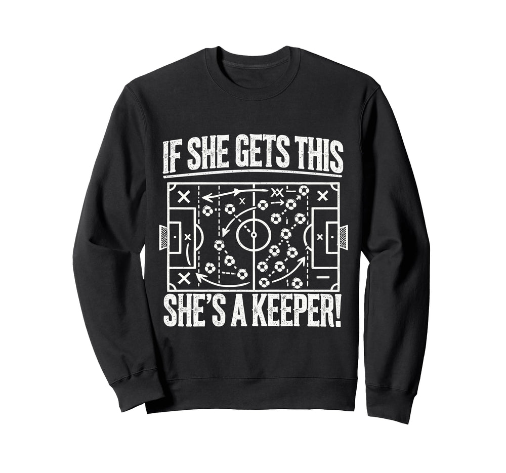 Soccer Goalie Art Soccer Coach Gifts Gag Sweatshirt - Graphic Print Unisex