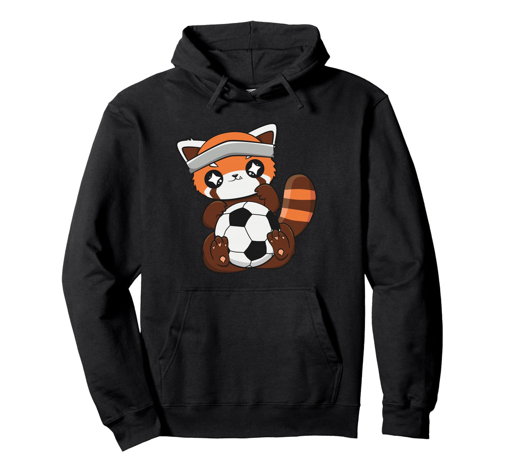 Red Panda Soccer Ball Sport Coach Goalkeeper Hoodie - Unique Graphic Unisex