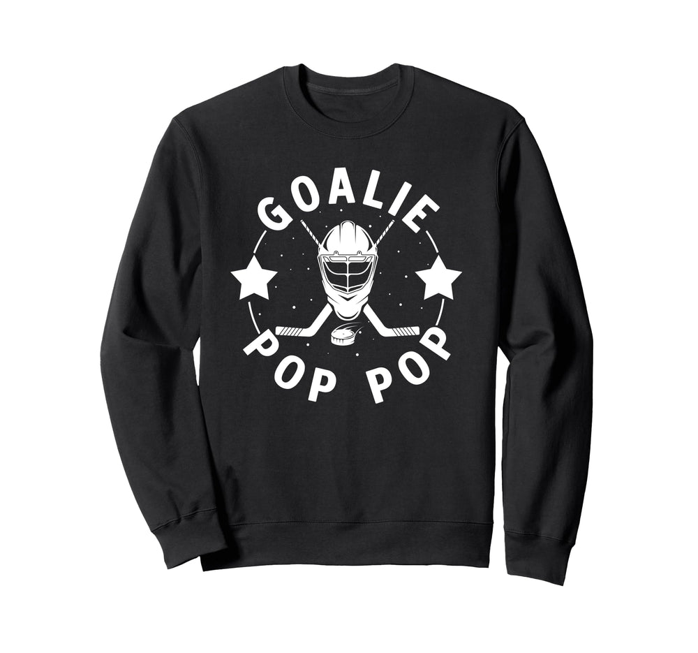 Ice Hockey Goalie Pop Pop Ice Sweatshirt - Fun Novelty Design for Adults