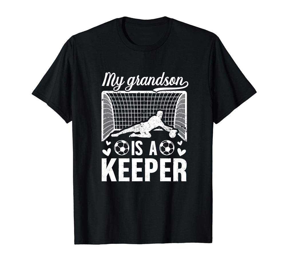 My Grandson Soccer Keeper Grandma T-Shirt - Aesthetic Graphic for Adults