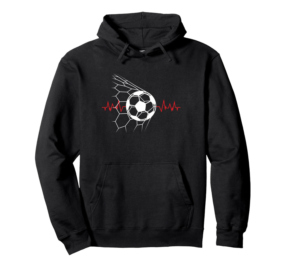 Soccer Ball Heartbeat Players And Hoodie - Custom Art Print Men Women