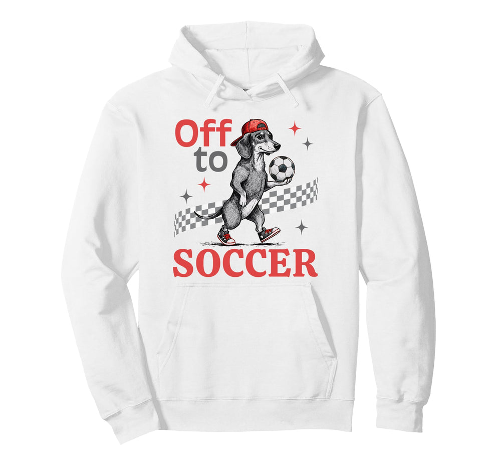 Dachshund Soccer Fan Funny Wiener Dog Hoodie - Minimalist Print Men Women