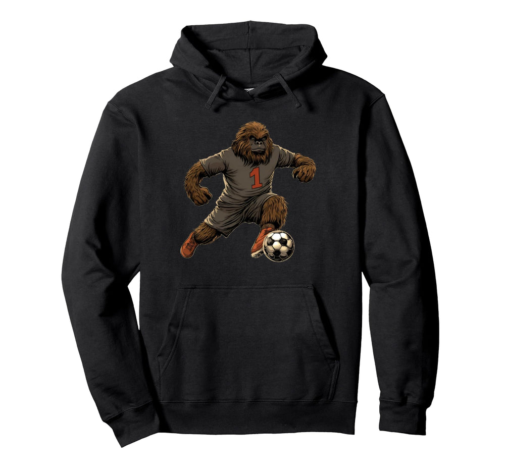 Funny Bigfoot Sasquatch Coach Player Hoodie - Minimalist Print Men Women