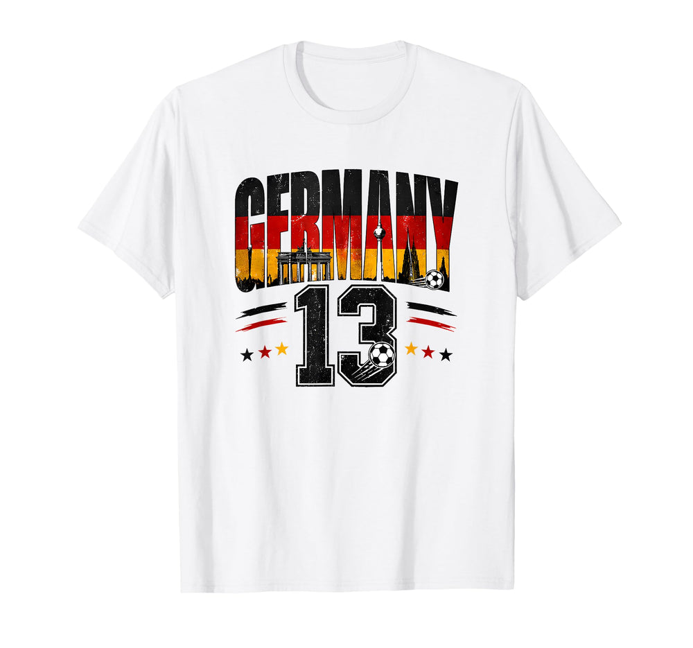 Germany Football 13 Soccer Lovers T-Shirt - Trendy Graphic for Adults