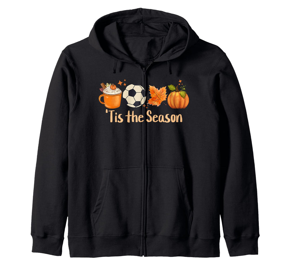 Tis Season Fall Soccer Sports Hoodie - Custom Art Print for Adults
