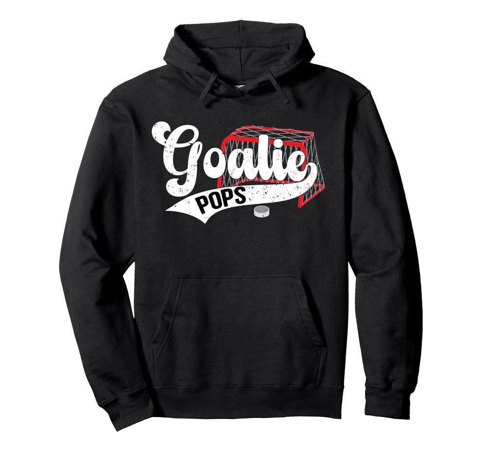 Ice Hockey Goalie Pops Ice Hockey Hoodie - Unique Graphic Men Women
