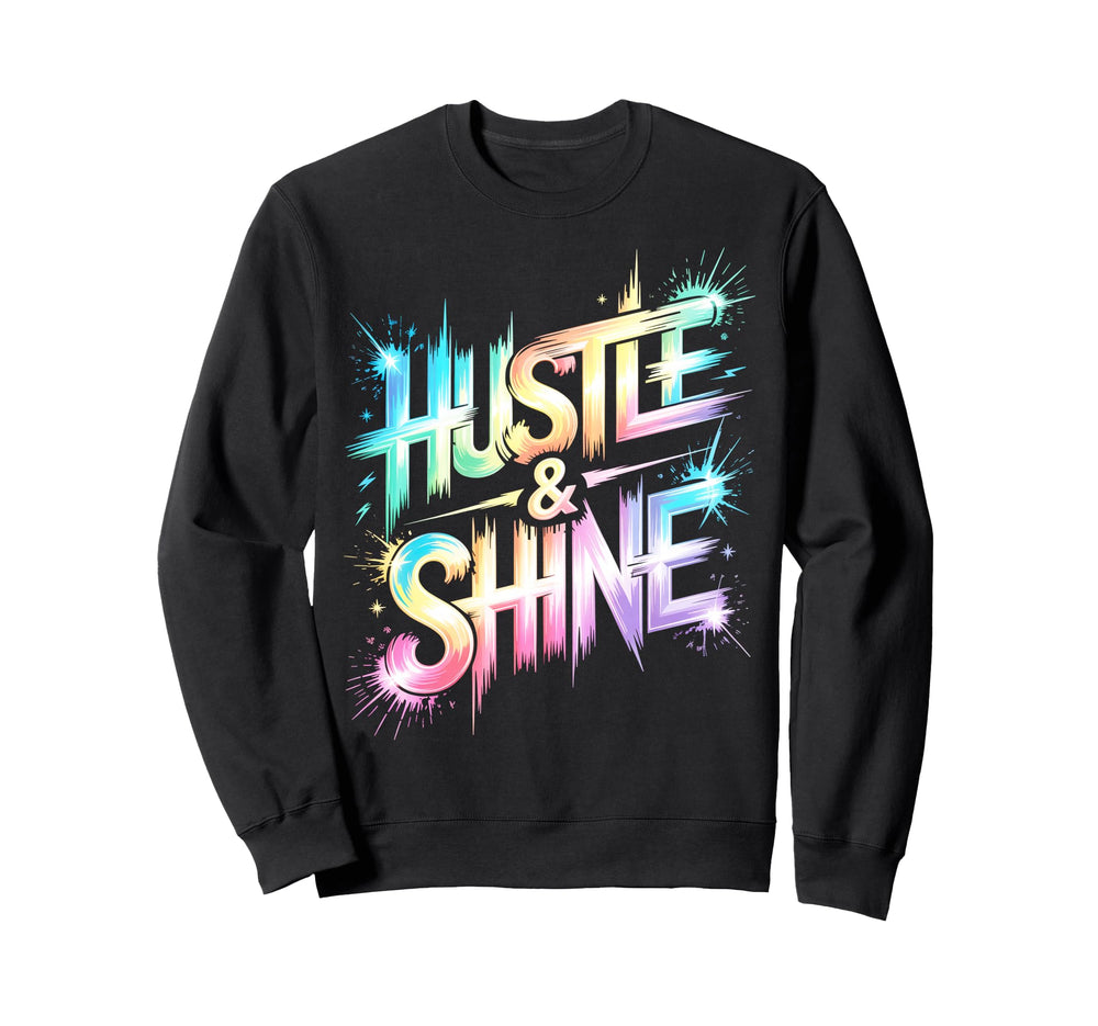 Lets Go Hustle Shine Spirit Week Sweatshirt - Minimalist Print Unisex
