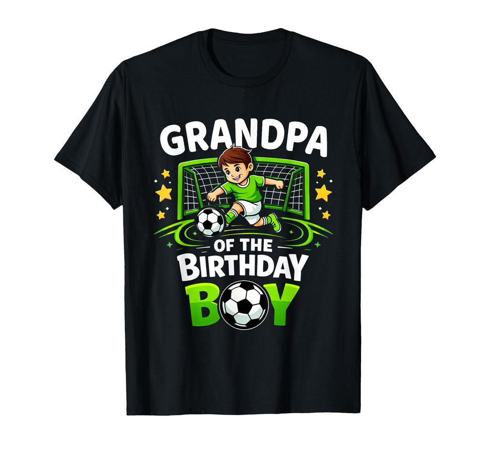 Grandpa Birthday Soccer Ball Funny T-Shirt - Streetwear Style for Adults