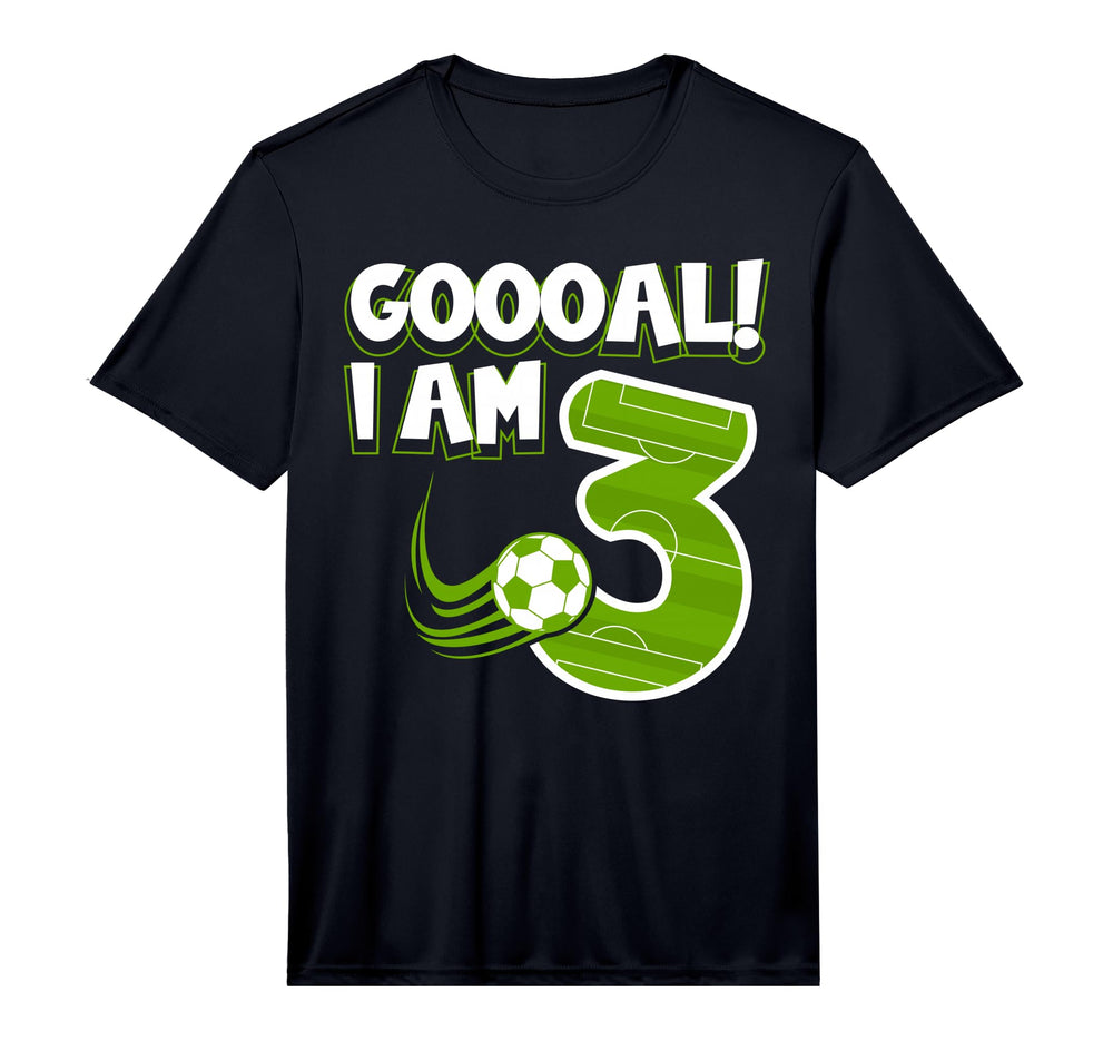 Goooal I Am 3 Soccer Sport Third T-Shirt - Unique Graphic Men Women