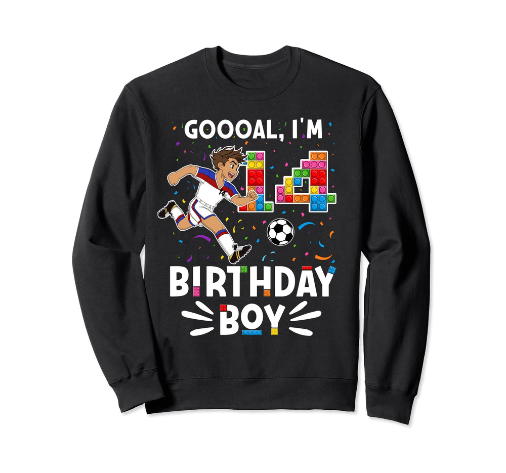 Goooal Im 14 I Building Blocks Sweatshirt - Fun Novelty Design for Adults
