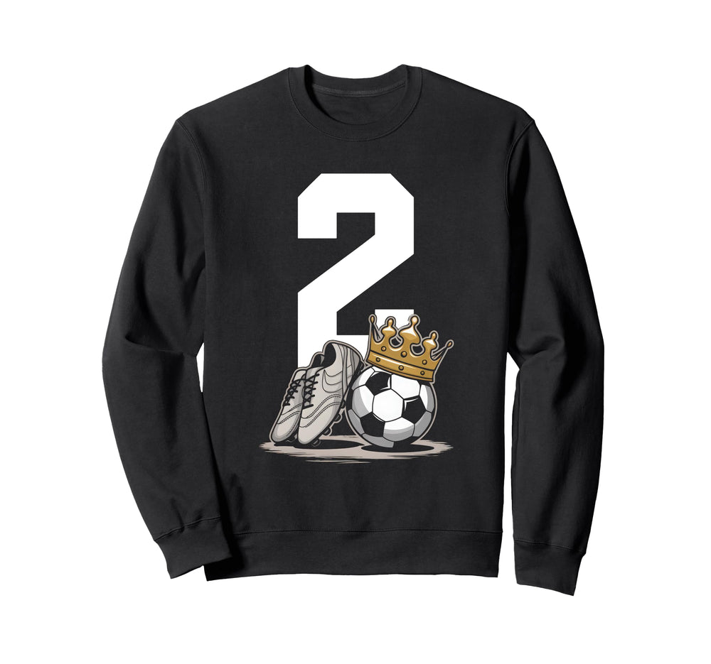 2 Soccer Birthday Gift Soccer Fan Sweatshirt - Minimalist Print Men Women