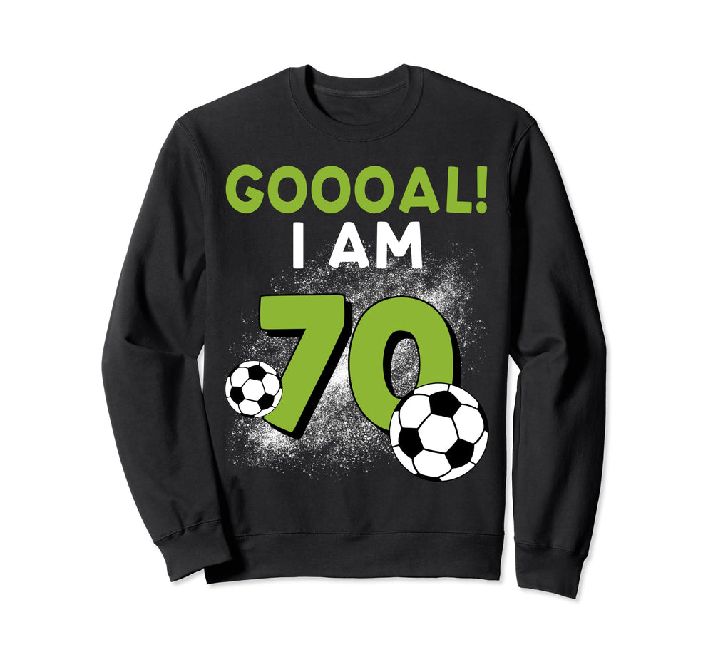 70Th Birthday Soccer Theme 70Year Sweatshirt - Aesthetic Graphic Men Women