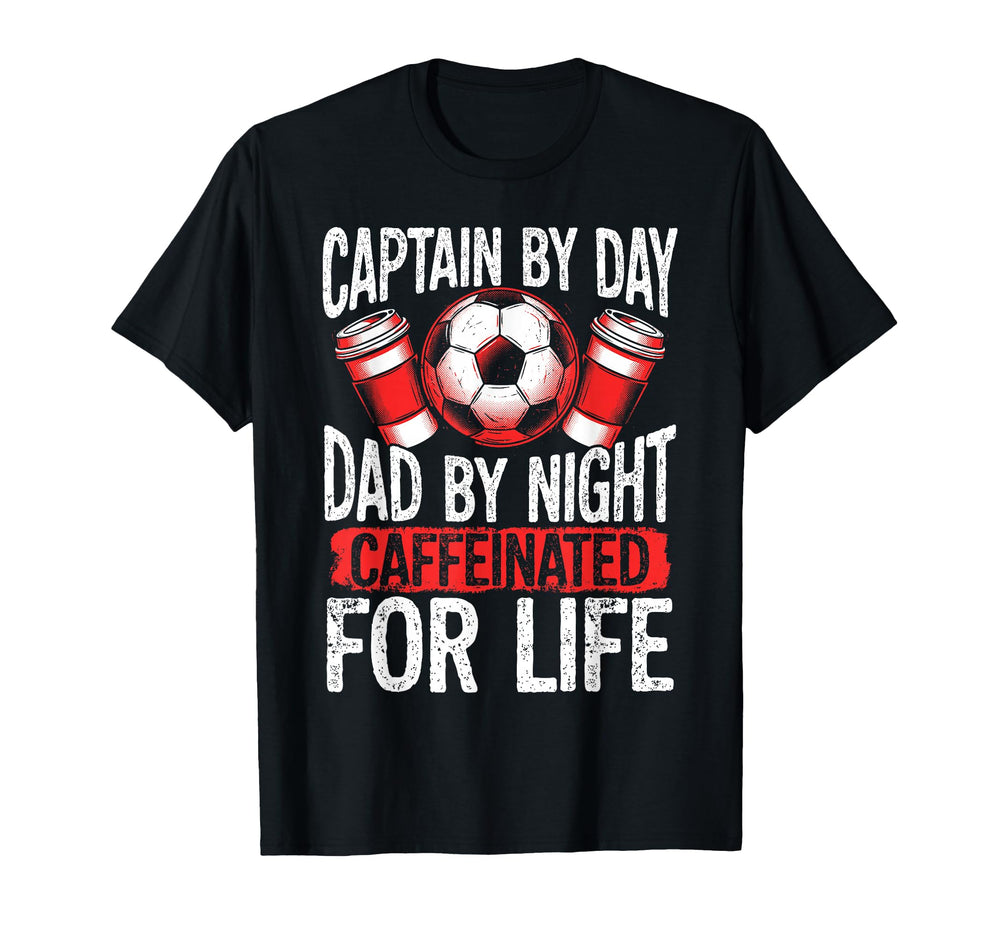 Captain Day Dad Night Coffee Lover T-Shirt - Graphic Print Men Women