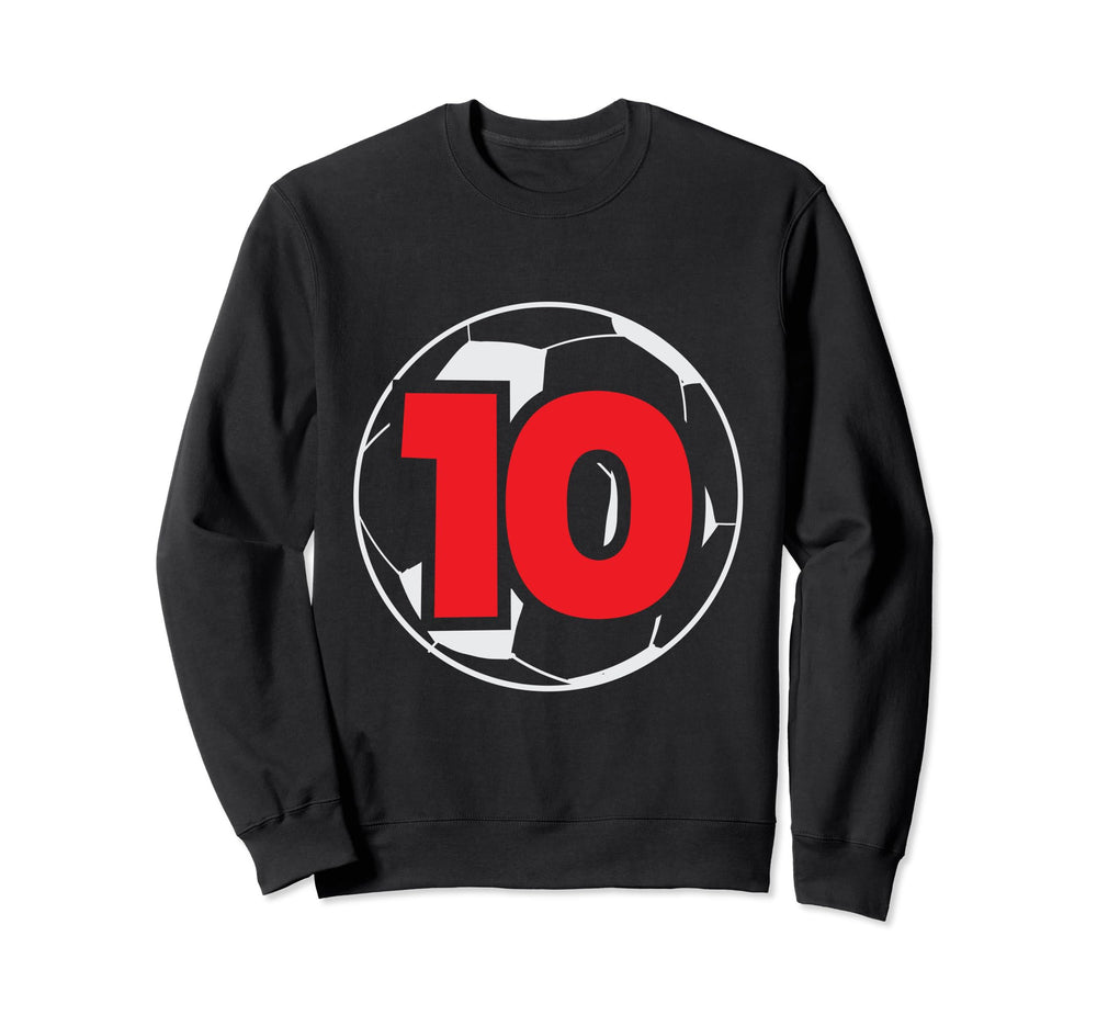 10Th Birthday 10 Years Soccer Sweatshirt - Trendy Graphic Men Women