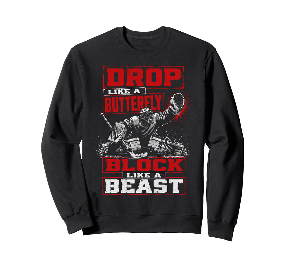 Ice Hockey Goalie Netminder Hockey Sweatshirt - Minimalist Print Unisex