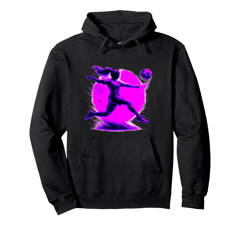 Soccer Player Powerful Kick Hoodie - Casual Everyday Wear Men Women
