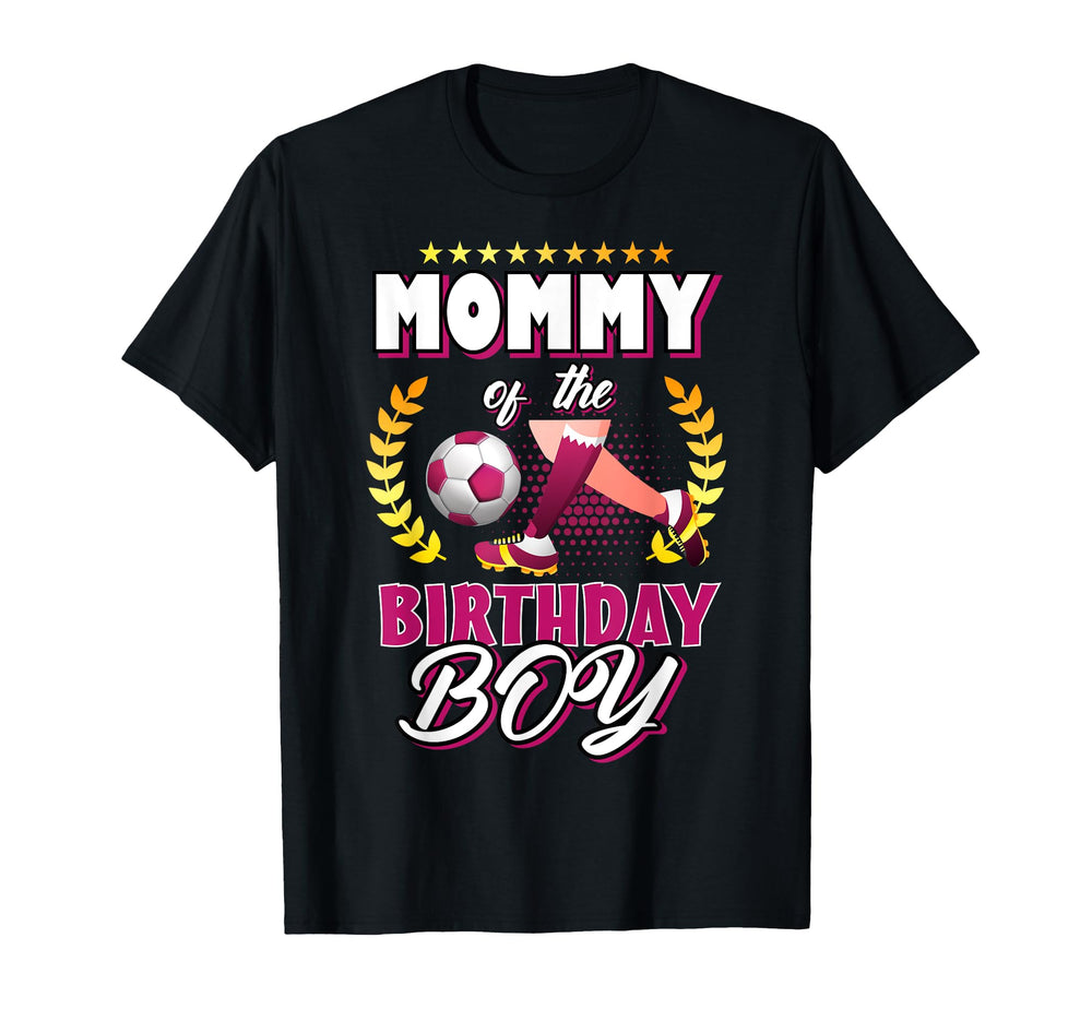 Mommy Birthday Soccer Player Matching T-Shirt - Fun Novelty Design Unisex