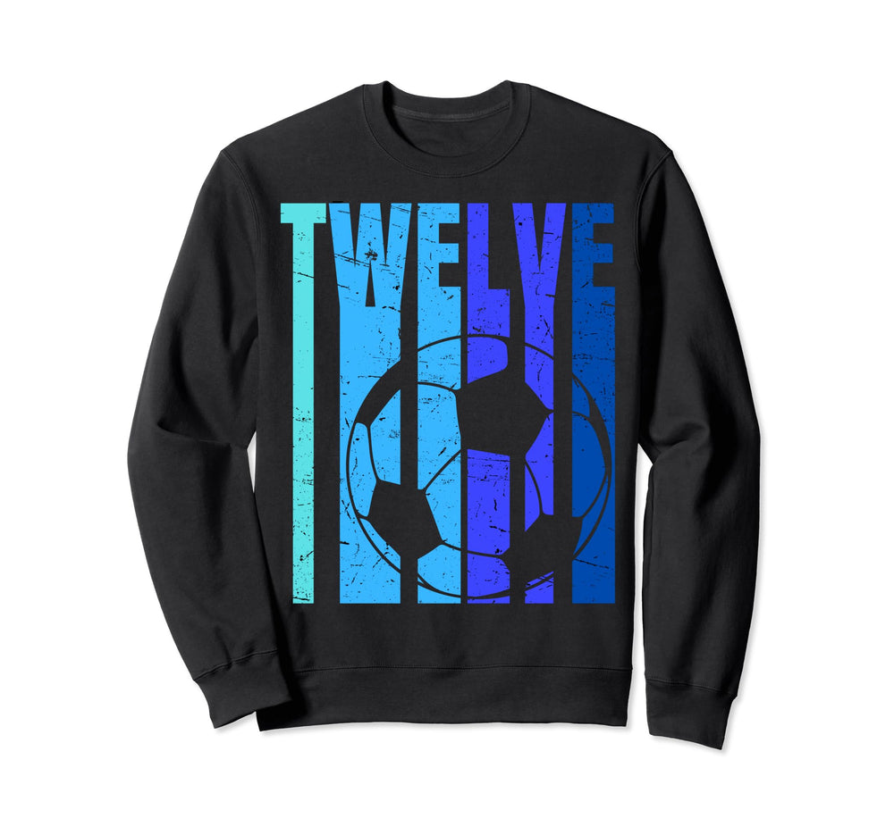Soccer 12Th Birthday 12 Years Old Sweatshirt - Trendy Graphic Men Women