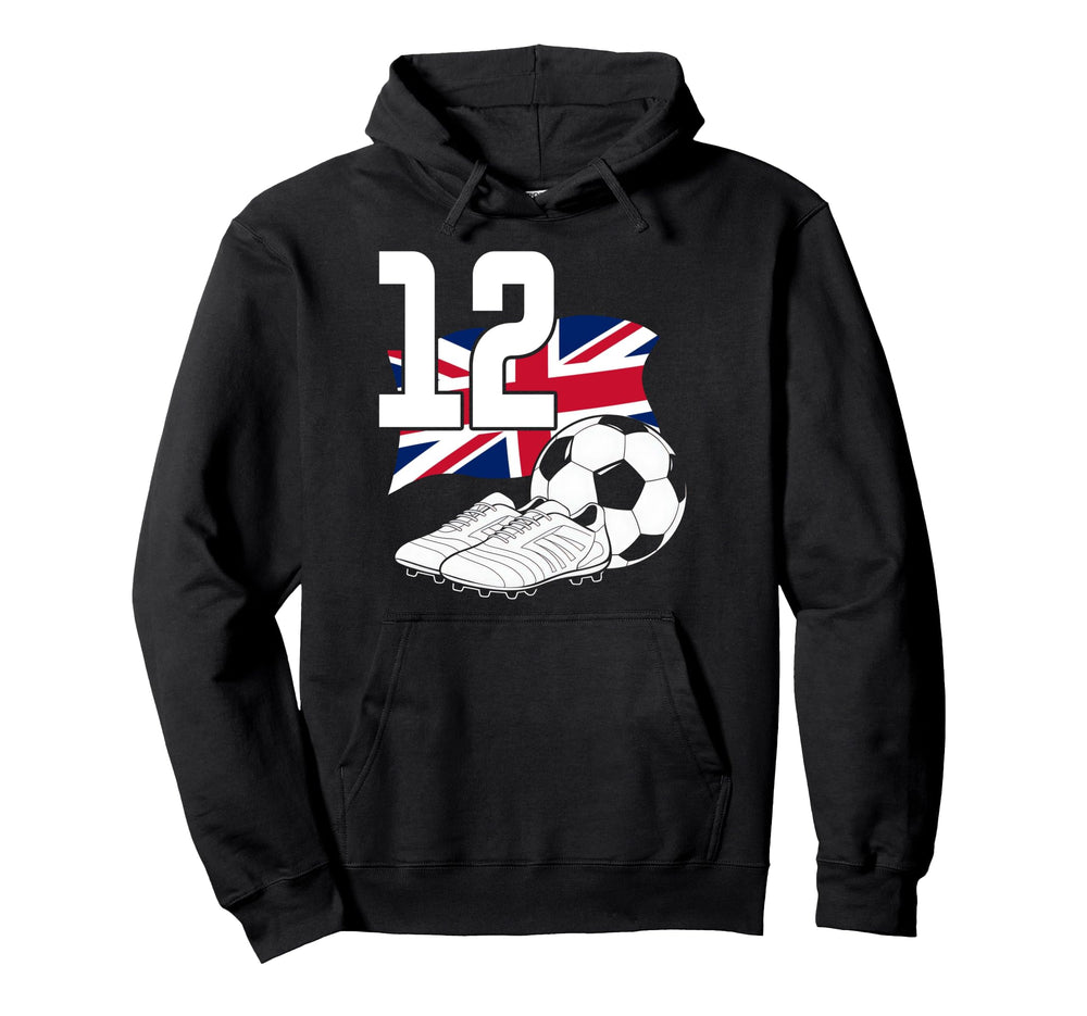 12 Soccer Birthday Gift Soccer Fan Sports Hoodie - Custom Art Print Unisex
