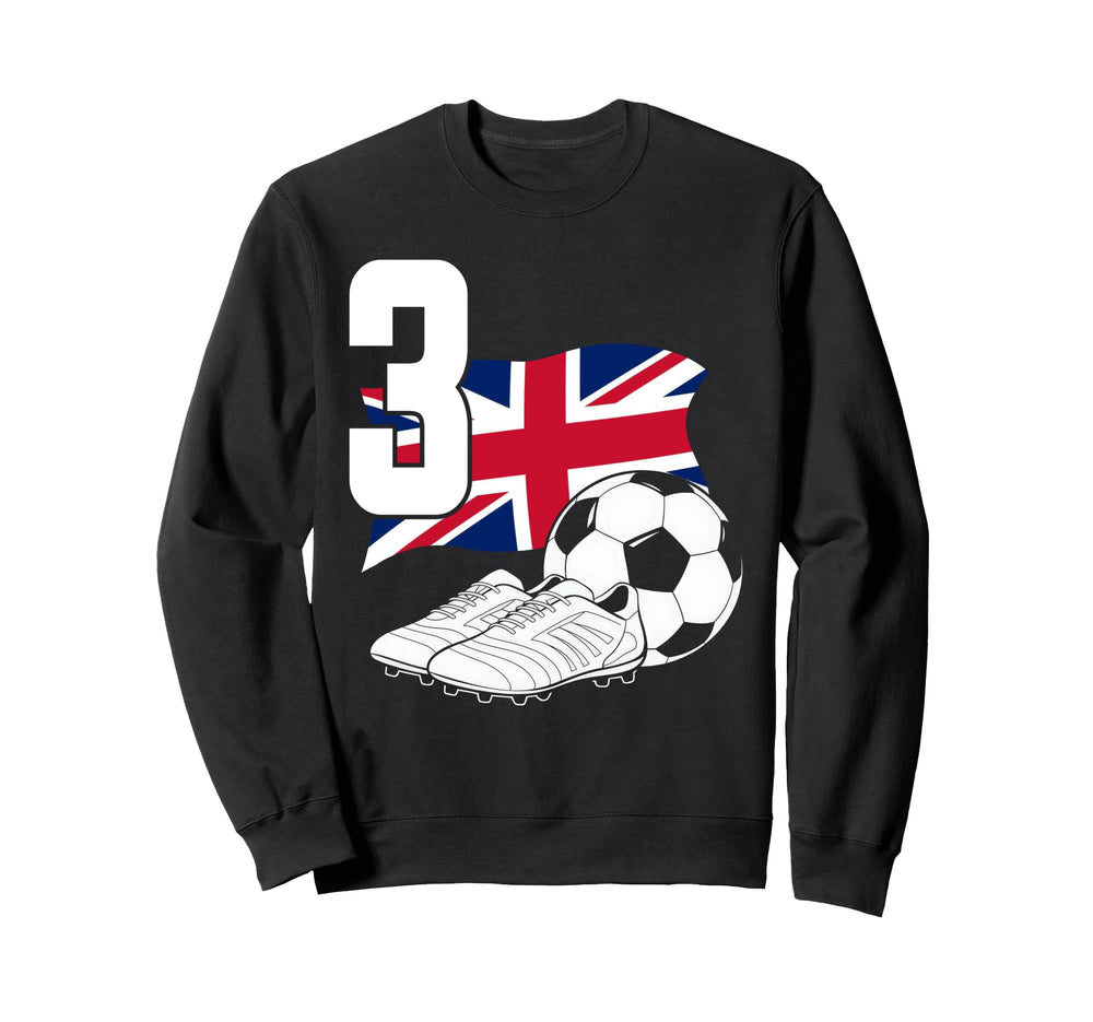 3 Soccer Birthday Gift Soccer Fan Sweatshirt - Minimalist Print Men Women