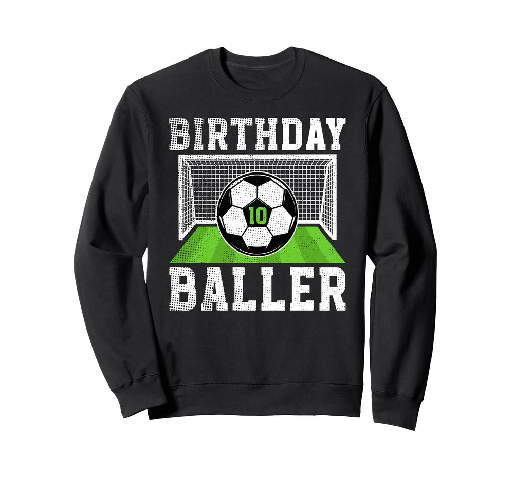 10Th Birthday Soccer Ten Year Old Sweatshirt - Minimalist Print Unisex