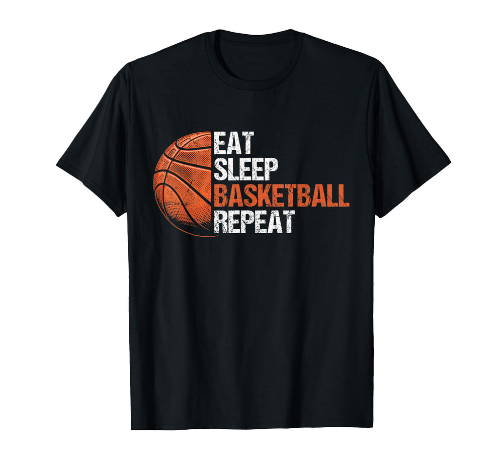 Eat Sleep Basketball Repeat Funny T-Shirt - Trendy Graphic Men Women