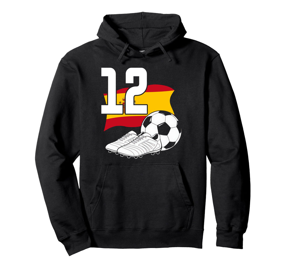 12 Soccer Birthday Gift Soccer Fan Hoodie - Novelty Apparel Men Women
