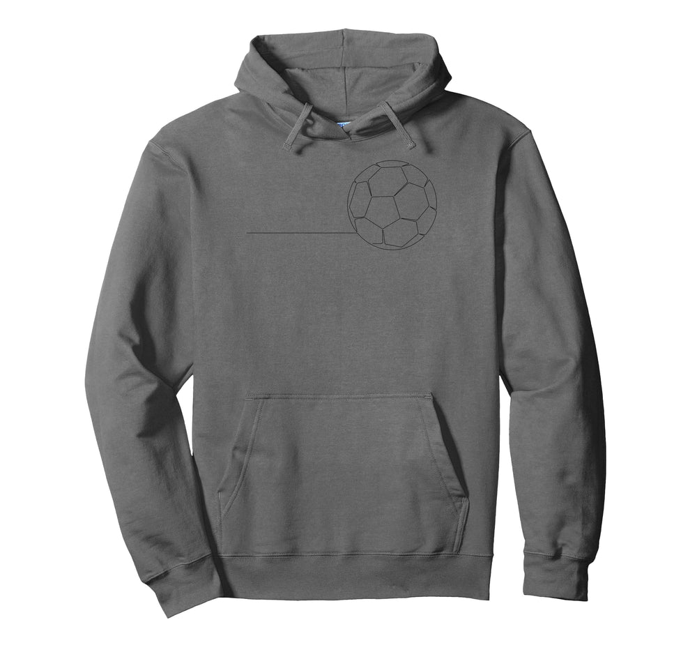 One Line Art Minimalist Soccer Coach Hoodie - Minimalist Print Men Women