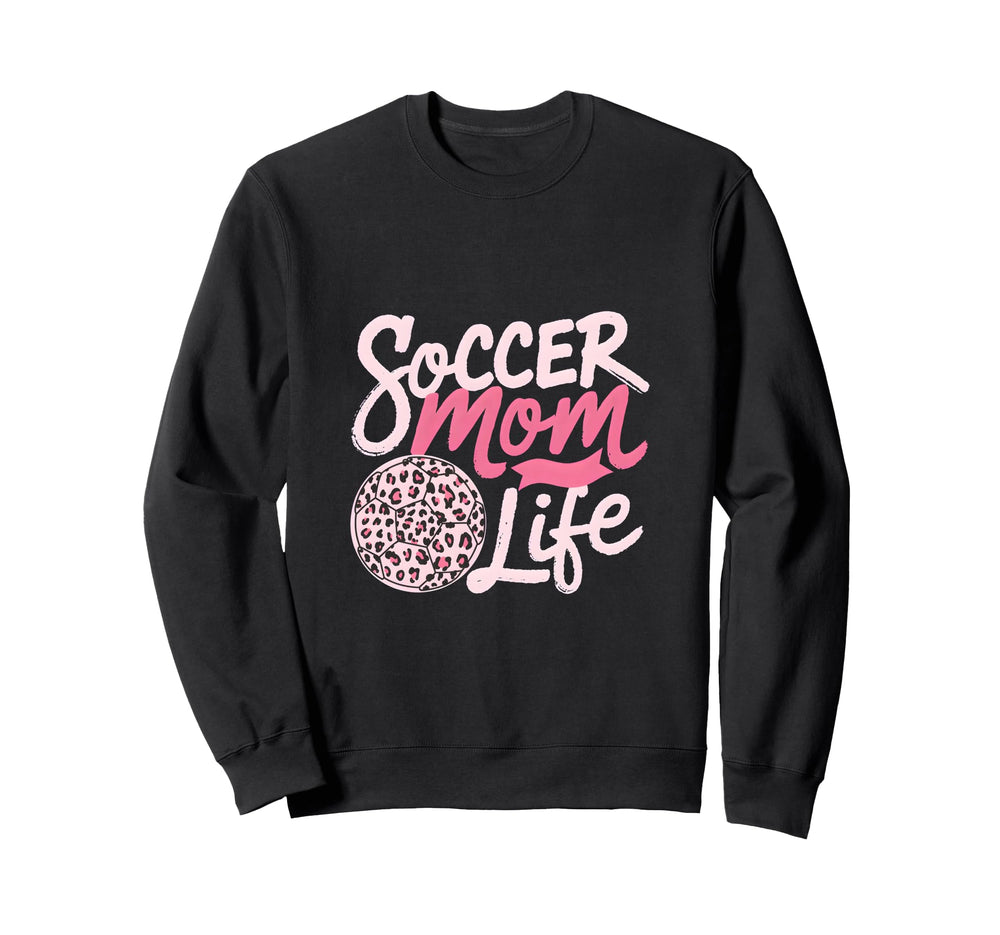 Soccer Mom Life Leopard Mama Sweatshirt - Minimalist Print for Adults