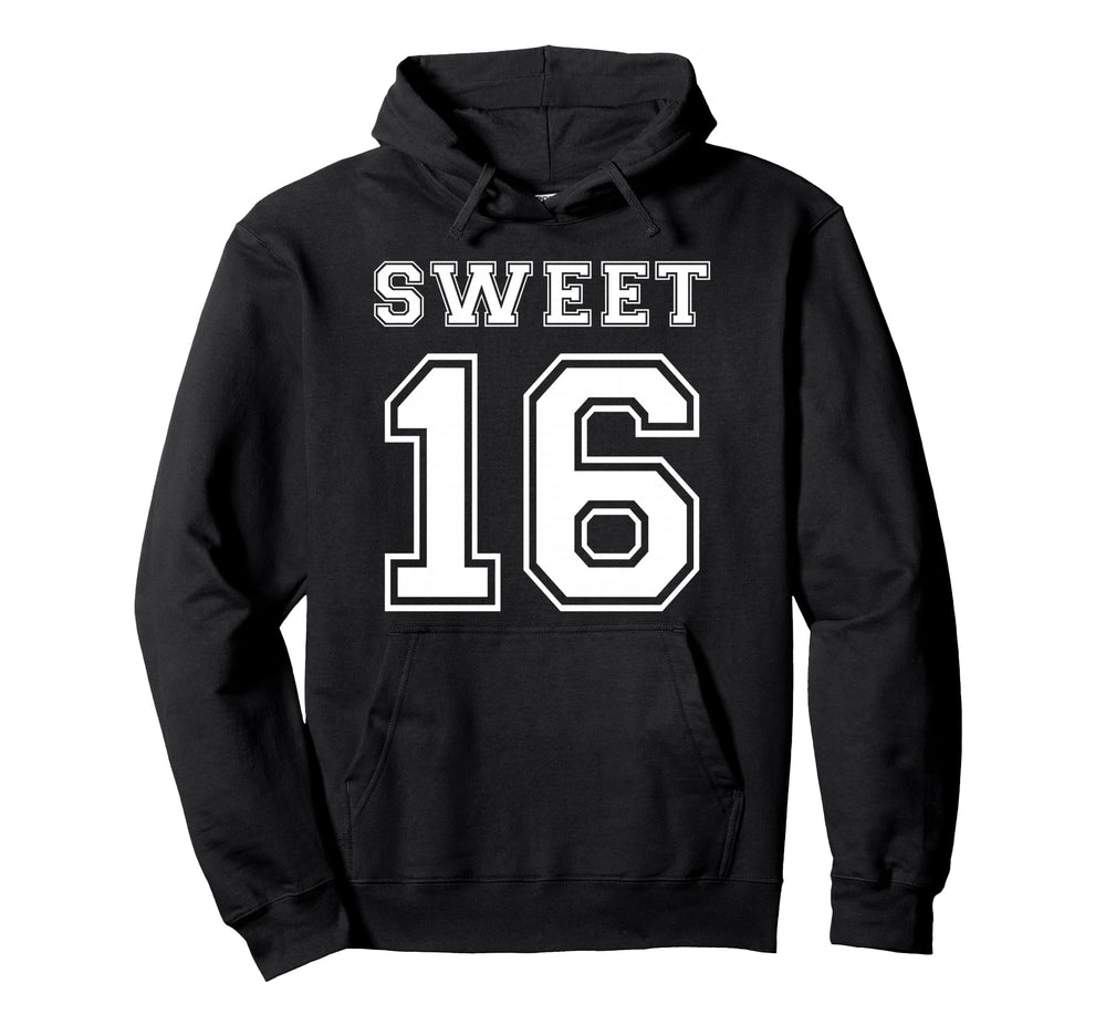 Sweet 16 Birthday Party Teen Football Hoodie - Aesthetic Graphic Unisex