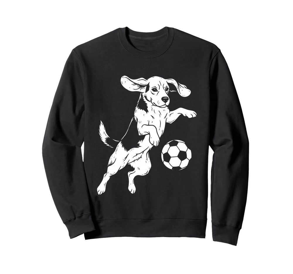 Beagle Soccer Player Funny Dog Sweatshirt - Casual Everyday Wear Men Women