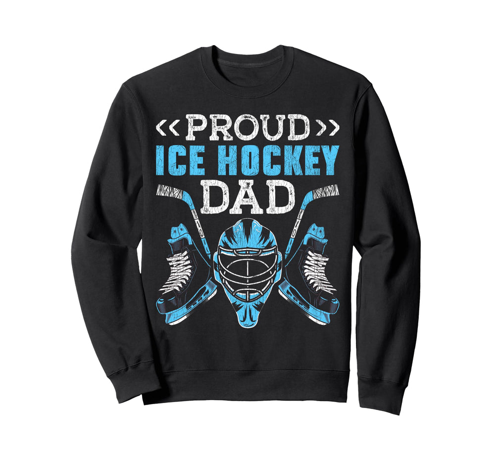 Ice Hockey Goalie Dad Father Sweatshirt - Minimalist Print for Adults