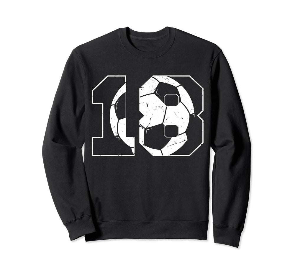 18Th Birthday Soccer Player Football Sweatshirt - Custom Art Print Unisex