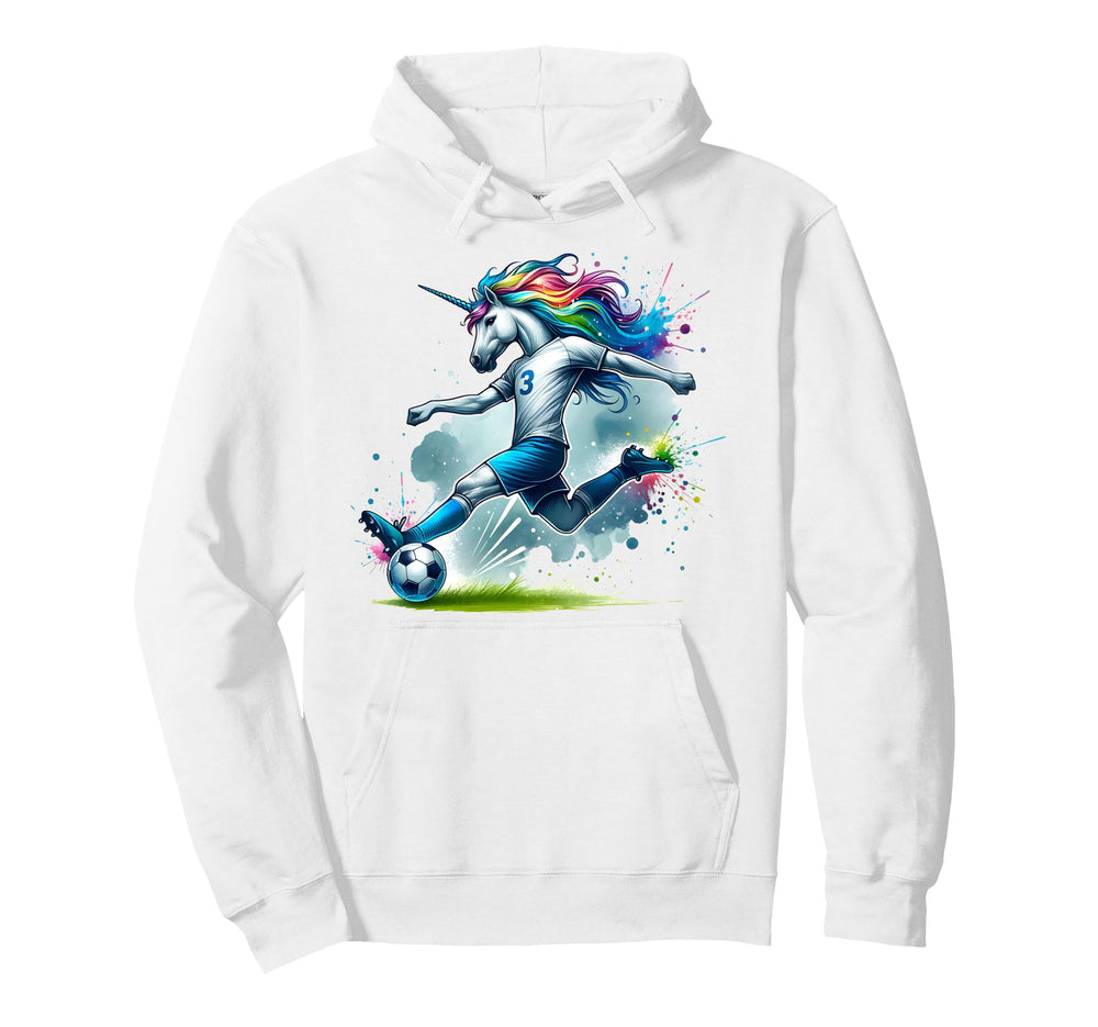 Footballer Unicorn Fans Soccer Team Hoodie - Novelty Apparel for Adults