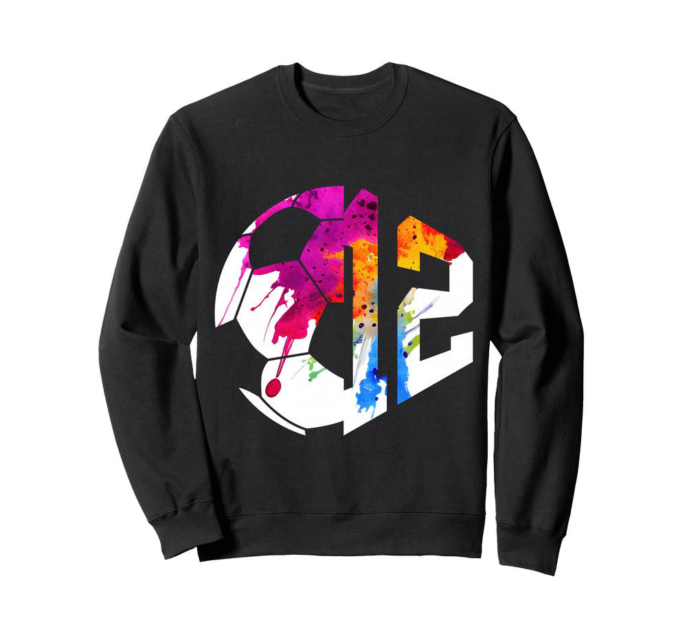 Number 12 Years Soccer 12Th Birthday Sweatshirt - Graphic Print for Adults