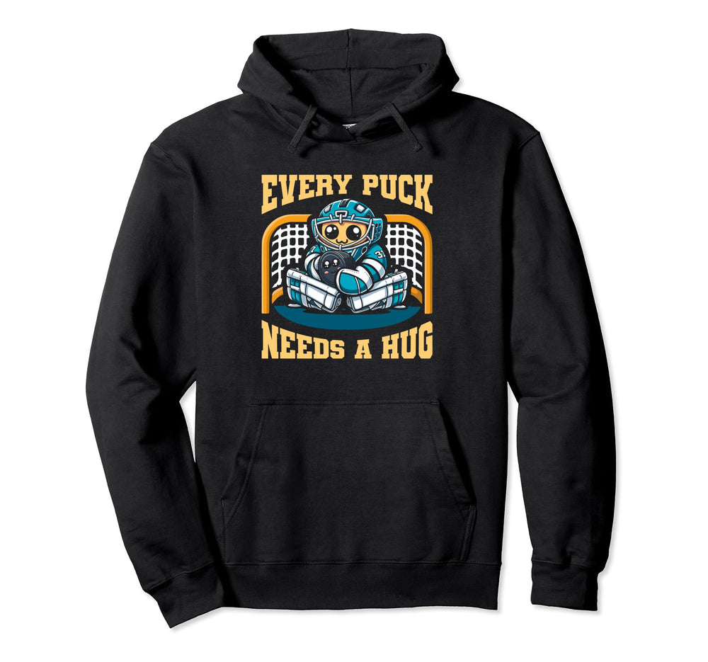 Ice Hockey Goalie Goalkeeper Goalie Puck Hoodie - Streetwear Style Unisex