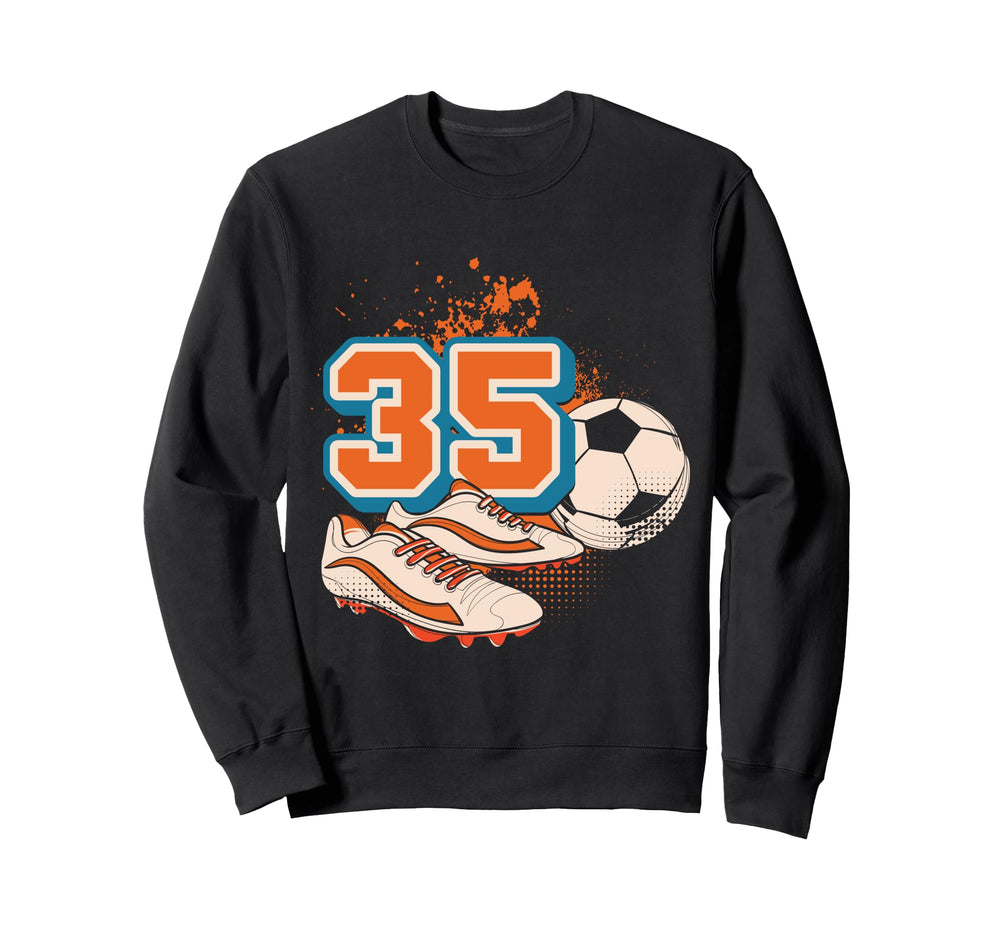 35Th Birthday Soccer Player Sweatshirt - Casual Everyday Wear for Adults