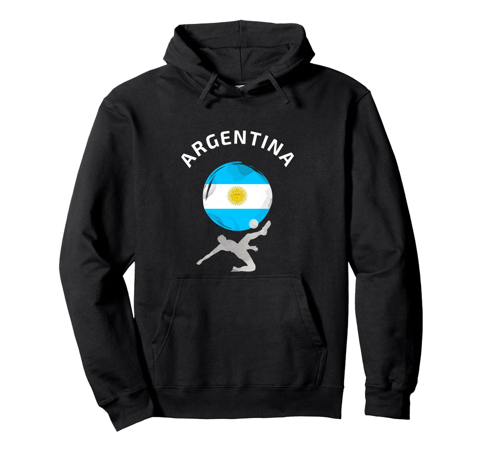 Football Goal Argentina Flag World Hoodie - Aesthetic Graphic for Adults
