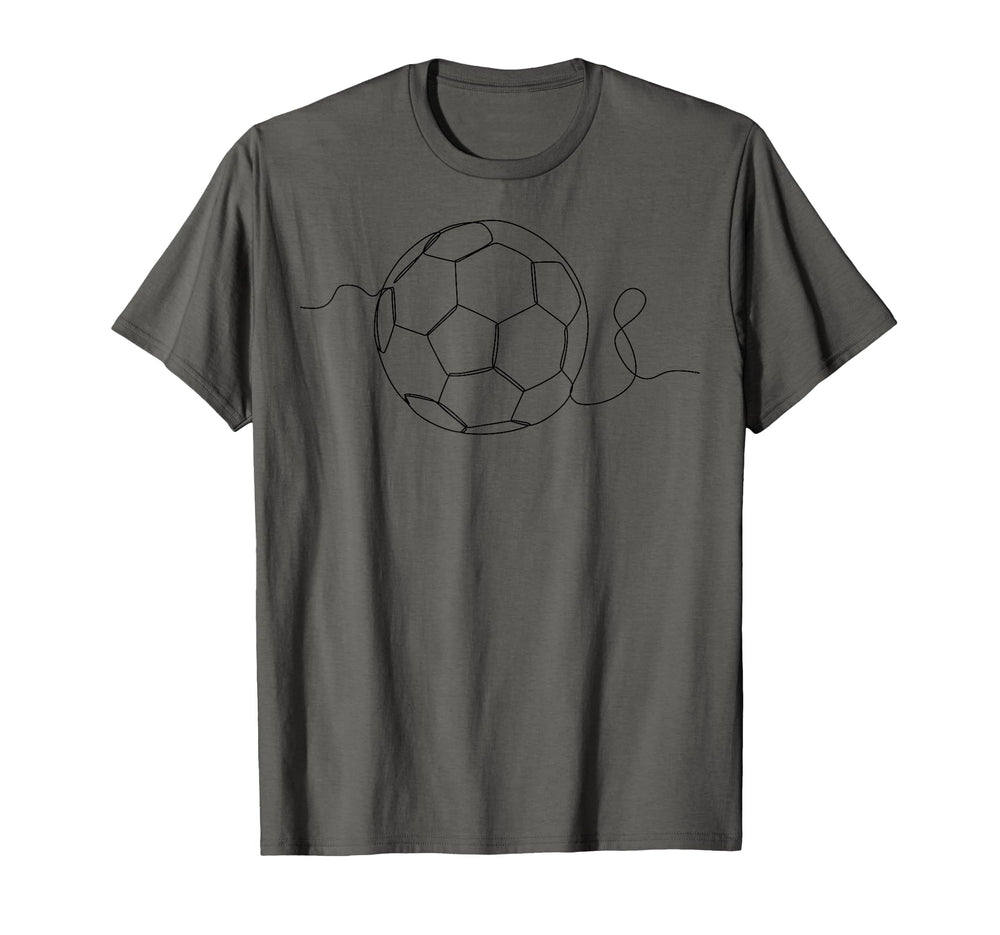 One Line Art Minimalist Soccer Coach T-Shirt - Streetwear Style Unisex