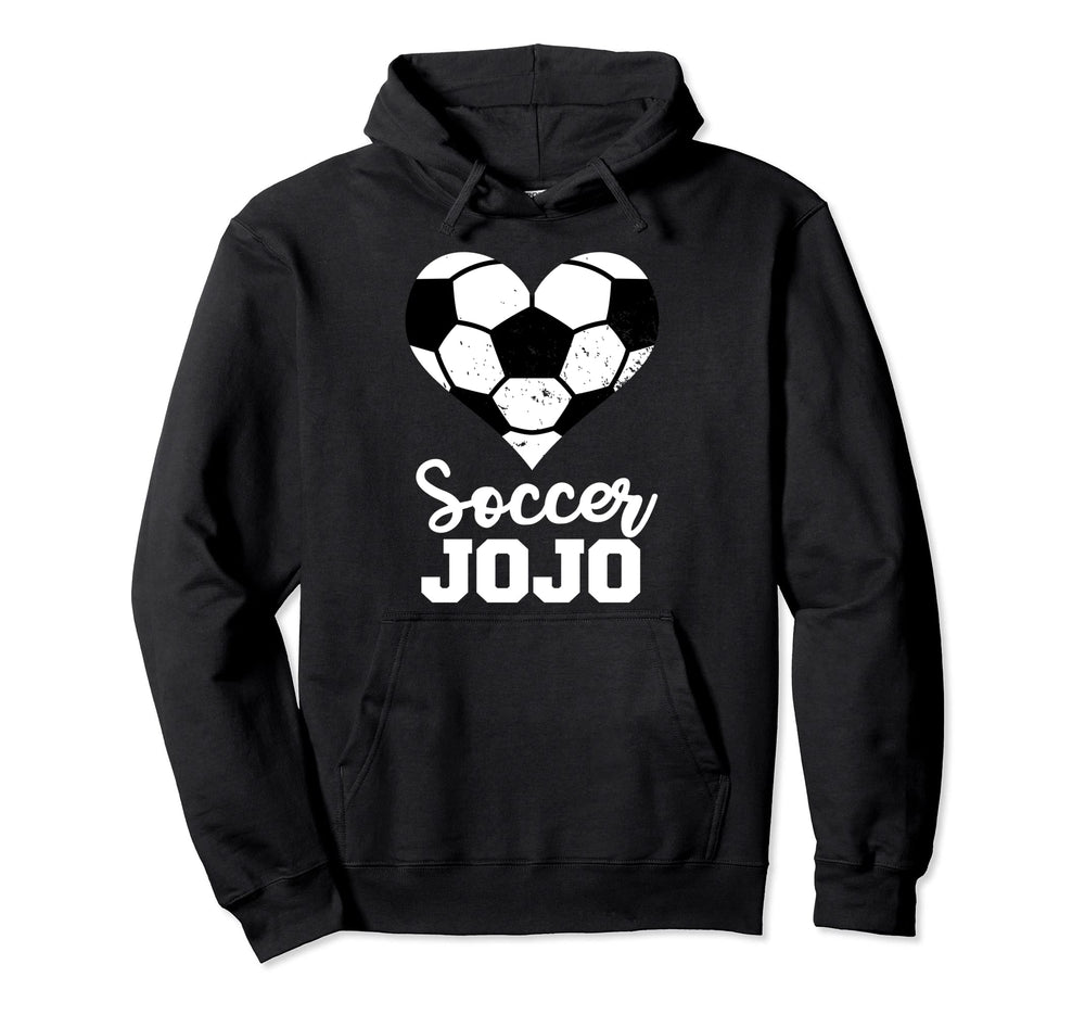 Soccer Jojo Funny Soccer Heart Grandma Jojo Hoodie - Novelty Apparel Unisex