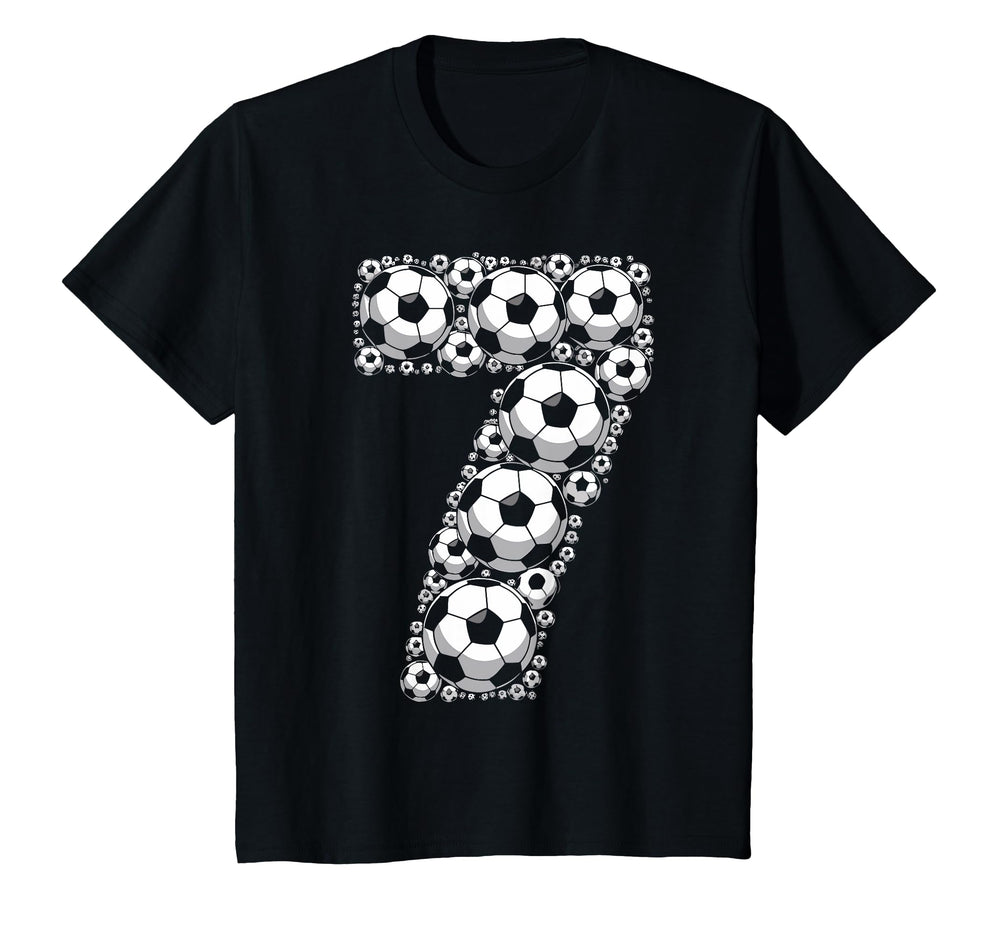 7 Year Old Soccer Birthday Funny T-Shirt - Casual Everyday Wear Men Women